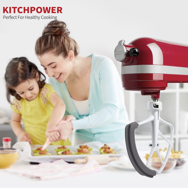 KITCHPOWER 6 Quart Flex Edge Beater for KitchenAid Bowl-Lift Stand Mixers, Paddle Attachment Mixer Accessory - Image 2